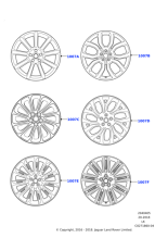 Alloy Wheel - 21" Style 7001, 7 split-spoke, Silver