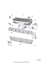 BCC8432 - Jaguar Radiator grille