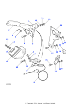 ANR3693 - Land Rover Lever & grip assembly handbrake