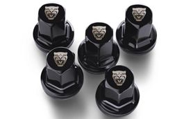 Genuine Jaguar Logo Black Wheel Nuts (T4A11435)