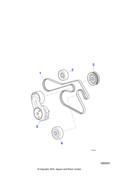 Engine drive outlet belt