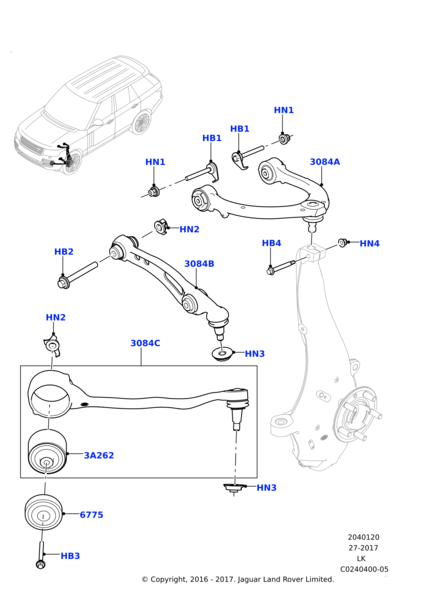 C2C21167 - Jaguar Wishbone arm  Jaguar Land Rover Classic Parts