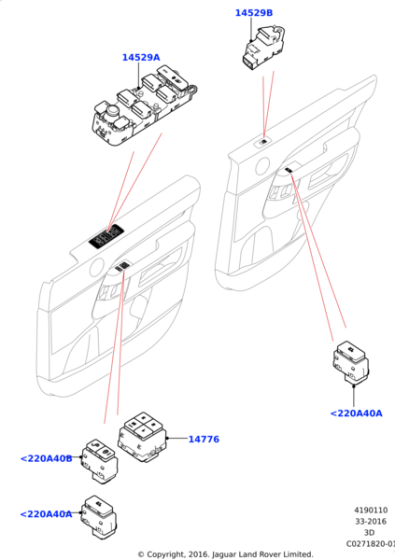 LR112883 - Land Rover Switch