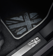Carpet Mats - Union Jack Style, Monochrome, RHD