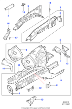 C2Z9085 - Jaguar Bumper mounting reinforcement