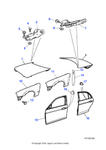 C2C36086 - Jaguar Bonnet hinge