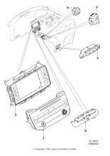 T2H12412 - Jaguar Air conditioning control panel