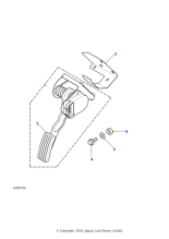 LR031386 - Land Rover Potentiometer & pedal-assembly