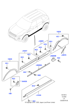 LR041830 - Land Rover Moulding - Door Outside