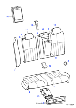 XR831345LEG - Jaguar Seat squab