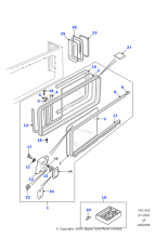 LR018574 - Land Rover Glass assembly-bodyside sliding