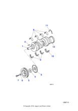 AJ88631 - Jaguar Crankshaft thrust washer