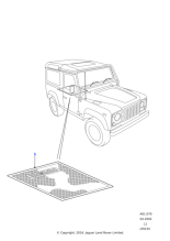 Loadspace Rubber Mat - with Third Row Seats, 110 SW