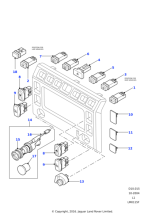 YUG000540LNF - Land Rover Switch-push push fog-front