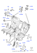 LR017892 - Land Rover Cover - Rear Seat Bracket