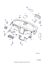 C2C15301 - Jaguar Facia vent