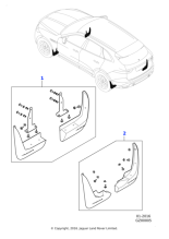 Mudflap Kit - Front, Pre 21MY