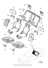 C2D19222 - Jaguar Rear seat gap cover