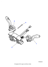 C2D51510 - Jaguar Windscreen wash/wiper switch