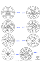 Alloy Wheel - 18" Style 5011, 5 split-spoke