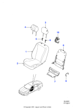 C2D18654RJB - Jaguar Squab cover