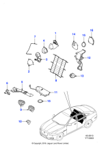 C2D19469 - Jaguar Heated cooled seat fan housing