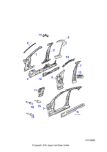 C2C22780 - Jaguar Sill panel