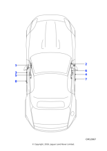 T2R10950 - Jaguar Driver's door harness