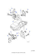 XR819555 - Jaguar Door hinge