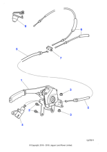 XR815385LEG - Jaguar Handbrake lever