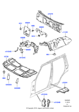 LR031709 - Land Rover Insulator - Hood