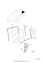 C2Z18936 - Jaguar Door glass