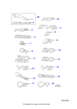 C2Z31199 - Jaguar Trunk lid badge