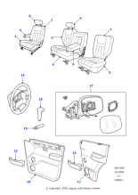 STC7468LNF - Land Rover Cover assembly-rear seat small split cushion