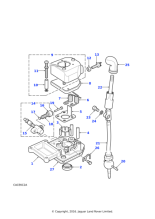 UKJ500090PMA - Land Rover Knob assembly-change manual transmission