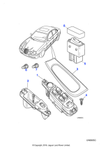 XR82117 - Jaguar Mirror foldback switch