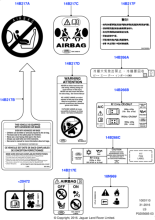 LR051720 - Land Rover Label - Refrigerant