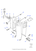 MWC2532 - Land Rover Latch assembly-rear seat cushion