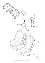 C2D19442WTN - Jaguar Seat squab armrest