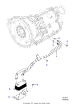 T2H45424 - Jaguar Oil cooler pipe