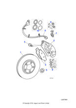 XR82682 - Jaguar Caliper mounting bolt