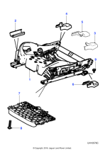 XR835596LEG - Jaguar Seat slide cover