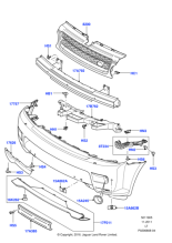 LR018416 - Land Rover Grille - Radiator