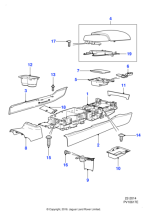 C2P7414NED - Jaguar Console armrest/lid