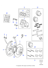 LR017961 - Land Rover Shield-disc rear brake