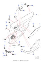 J9C16014LKP - Jaguar Door armrest