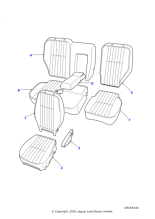 STC60822 - Land Rover Cover assembly-rear seat small split squab