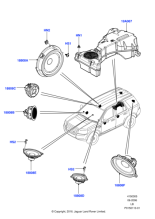 XQN500230 - Land Rover Speaker - Instrument Panel