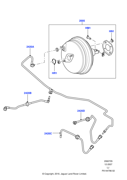 SQF500113 - Land Rover Tube - Vacuum | Jaguar Land Rover Classic Parts