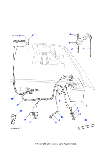 AMR2215 - Land Rover Cable-battery positive | Jaguar Land Rover Classic ...